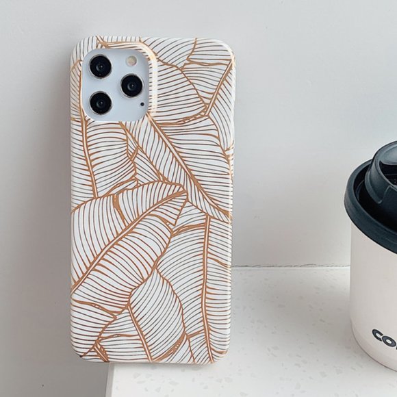 Accessories - NEW iPhone 12 Pro Max Gold Leaf Fashion Phone Case